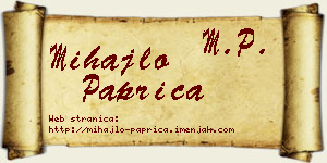 Mihajlo Paprica vizit kartica